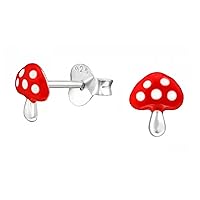 Fruit & Vegetable .925 Sterling-Silver Tiny Stud Earrings for Cartilage, Helix, 2nd Ear Piercing (Hypoallergenic)