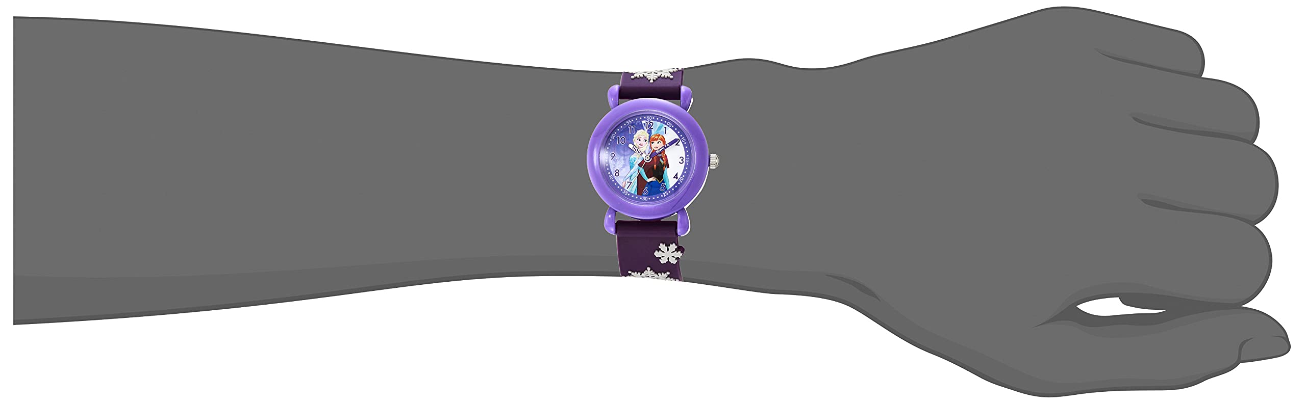 Disney Frozen Kids' Plastic Time Teacher Analog Quartz 3D Strap Watch 
