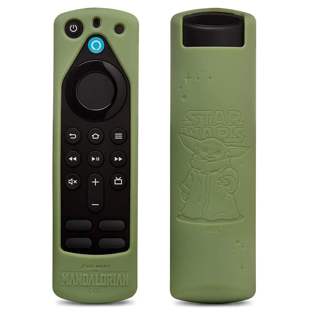 Fire TV Stick (3rd Gen) with Alexa Voice Remote (includes TV controls) + Star Wars The Mandalorian remote cover (Grogu Green)