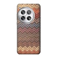 jjphonecase R3752 Zigzag Fabric Pattern Graphic Printed Case Cover for OnePlus 12