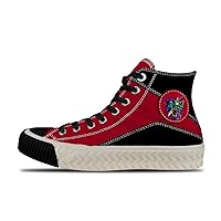 Popular Graffiti (22),red1 Custom high top lace up Non Slip Shock Absorbing Sneakers Sneakers with Fashionable Patterns, 5.5 Women/4 Men