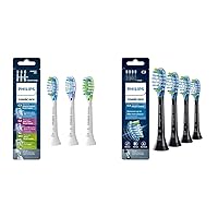 Philips Sonicare Genuine Replacement Toothbrush Heads Variety Pack, C3 Premium Plaque Control & Genuine C3 Premium Plaque Control Replacement Toothbrush Heads, 4 Brush Heads