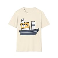 Blue Boat Heartwarming Lovely Trendy Tee Sweet Charismatic Maritime Transportation Beautiful Unisex Heavy Cotton T-Shirt
