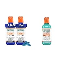 TheraBreath Healthy Gums Antigingivitis Mouthwash 16 Fl Oz (2-Pack) & Plaque Control Pre-Brush Rinse 16 Fl Oz