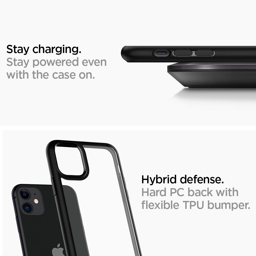 Spigen Ultra Hybrid Designed for Apple iPhone 11 Case (2019) - Matte Black