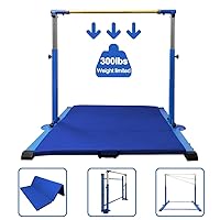 Gymnastics Kip Bar for Home Indoor Training,Horizontal Bar for Kids Girls Junior,Adjustable Arms from 3' - 5' Gym Equipment,1-4 Levels,300lbs Weight Capacity