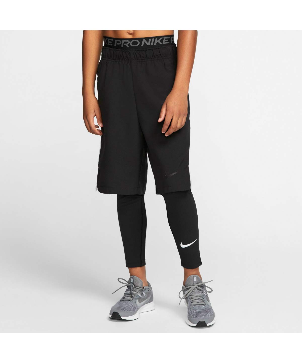 Nike Boys Pro Tight CK4546-010 Size L Black/White