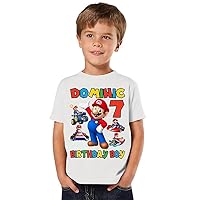 Personalized Mario Birthday Shirt, Add Any Name and Age, Custom Shirts for a Mario Birthday Party, Family Matching Shirts.