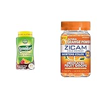 Benefiber Prebiotic Fiber Supplement Gummies for Digestive Health, Assorted Fruit Flavor - 81 Count & Zicam Cold Remedy Zinc Medicated Fruit Drops, Ultimate Orange, 25 Count (Pack of 1)