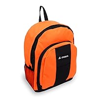 Everest Backpack with Front and Side Pockets, Orange, One Size