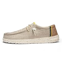 Men's Canvas Loafers, Elasticized Laces, Slip-ons.