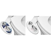 LUXE Bidet NEO 320 - Hot and Cold Water, Self-Cleaning, Dual Nozzle, Non-Electric Bidet Attachment (Blue) & NEO 320 - Hot and Cold Water, Self-Cleaning, Non-Electric Bidet Attachment (White)