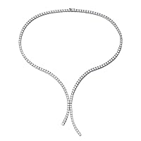 3mm Moissanite Necklace for Women Men D Color VVS1 Diamond Tennis Necklace S925 Sterling Silver Necklace Moissanite Tennis Necklace with Certificate 15-24 Inch