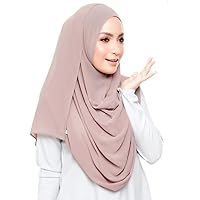 LMVERNA Solid Color Bubble Chiffon Scarf for Women Fashion Soft Hijab Long Scarf Wrap Scarves
