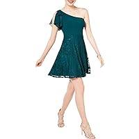 Womens Lace Short Cocktail and Party Dress Green 3