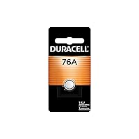 Duracell 76A 1.5V Alkaline Battery, 1 Count Pack, 76A 1.5 Volt Alkaline Battery, Long-Lasting for Medical Devices, Watches, Key Fobs, and More