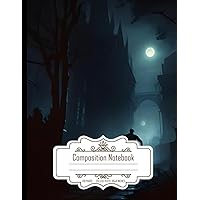 Composition Notebook College Ruled: Running to Get Away from Something Dangerous at Night, Ideal for Writing, Size 8.5x11 Inches, 120 Pages
