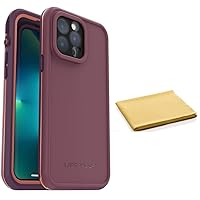 LifeProof FRĒ Series Waterproof Case with Magsafe for iPhone 13 Pro Max (Only) - with Cleaning Cloth - Non-Retail Packaging - Resourceful Purple (27-55079-4137-WC)