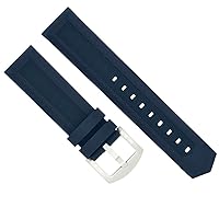 Ewatchparts 21MM RUBBER BAND STRAP COMPATIBLE WITH TAG HEUER AQUARACER CALIBRE 5 WAJ2110 AUTOMATIC BLUE
