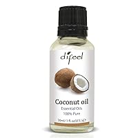 Difeel Essential Oils 100% Pure Premium Grade Coconut Oil 1 Ounce 3-Pack
