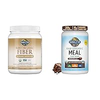 Fiber Supplement, Raw Organic Fiber Powder, 30 Servings & Raw Organic Meal Replacement Shakes - Chocolate Plant Based Vegan Protein Powder
