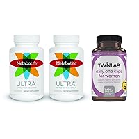 Twinlab MetaboLife Ultra - Dietary Supplement - Hunger Supplement 800 mg, 45 Caplets (2 Pack) Women's Daily One 60 ct