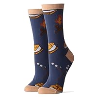 Women's Funny Novelty Camp Themed Crew Socks, Silly Fun Crazy Socks, Camp Vibes