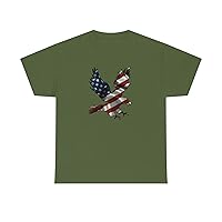 American Flag & Eagle Unisex T-Shirt - Patriotic USA Flag Gift Idea - Independence Day