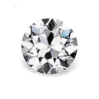 Loose Moissanite 1 Carat, Real Colorless Diamond, OEC Old European Cut Round Shape Brilliant Gemstone for Making Engagement/Wedding/Ring/Jewelry/Pendant/Earrings Handmade Moissanite