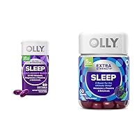 OLLY Melatonin Sleep Softgels & Gummies Bundle, 60 Count & 50 Count