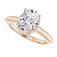 1 Carat Colorless VVS1 Moissanite Engagement Rings For Women | Moissanite Diamond Rings 925 Sterling Silver