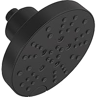 DELTA FAUCET 52668-BL UniversalShoweringComponents H2Okinetic 5-Setting Raincan Shower Head, Matte Black