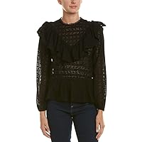 MOON RIVER Woven Top Black MD