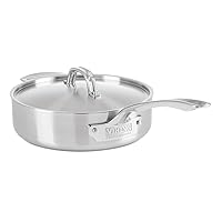 Viking Culinary Professional 5-Ply Stainless Steel Sauté Pan, 3.4 Quart, Silver
