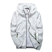 Men'S Casual Size Hoodie Reflective Zipper Outdoor Sport Coat Mens Lightweight Jacket