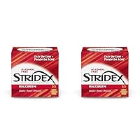 Stridex Medicated Acne Pads, Maximum, 55 Count – Facial Cleansing Wipes, Alcohol Free, Acne Treatment for Face, For Moderate Acne, Smooth Application (Pack of 2)