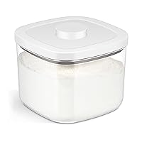 Airtight Rice Container 10 Lbs, Clear Plastic Food Storage Container Bin For Flour Sugar, Dry Food Holder with Easy Locking Lid for Kitchen Pantry Organization and Storage