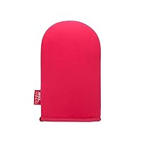 Pink Velvet Self Tanning Mitt - Self Tanner Applicator with Soft Texture - Waterproof Lining to Keep Hands Stain Free - Smooth and Flawless Finish - Durable and Machine Washable - 1 pc