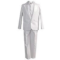 Casual Fit One Button Boys Dress Suits Set (Jacket+Pants+Bowtie+Corset)