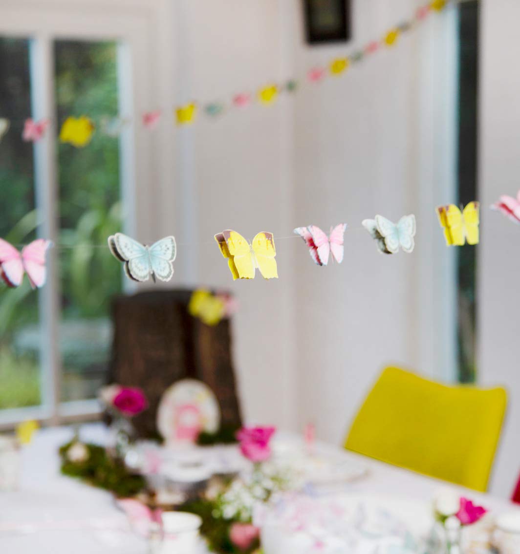 Talking Tables Fairy Party Supplies | Fairy Bunting Banner | Great For Girls Party, Tea Party, Birthday Party And Party Décor | Pink, Paper, 3M