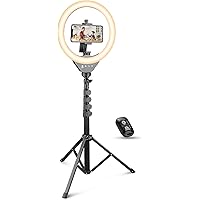 UBeesize 10’’ Ring Light with Tripod, Selfie Ring Light with 62'' Tripod Stand, Light Ring for Video Recording ＆ Live Streaming(YouTube, Instagram, TIK Tok), Compatible with Phones and Cameras