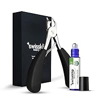 Swissklip Toenail Care Set I Heavy Duty Nail Clipper & Medi-Care Stick for Toenail I Pedicure Protection at its Best