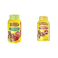 L'il Critters Kids Gummy Vitamin and Calcium Supplements Bundle with 190 Immune Support Gummies and 150 Calcium Gummies for Bone Support