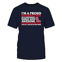 FanPrint Ole Miss Rebels - I'm A Proud Grandfather of an Awesome Granddaughter T-Shirt