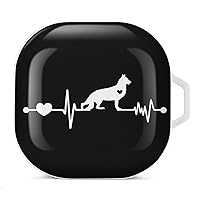German Shepherd Heartbeat Pattern Printed Bluetooth Case Cover Hard PC Headset Protective Shell for Samsung Headset