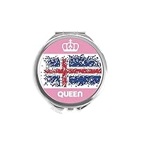 Iceland Abstract Flag Pattern Mini Double-sided Portable Makeup Mirror Queen