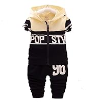 Baby Boys Letter Printed Hoodie+Pant Set 2 Piece Outfit