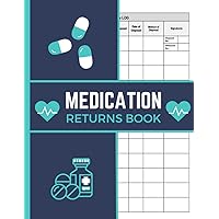 Medication Returns Book: Returned Drugs Log Book to Record Returned and Expired Drugs | Ideal for Nursing, Hospitals and Care Homes, 8.5 x 11 Inches (A4 Size),120 Pages.