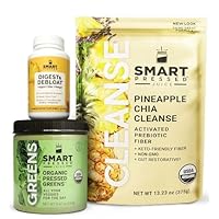 Pineapple Chia Cleanse, Organic Pressed Greens, Digest & Debloat Bundle