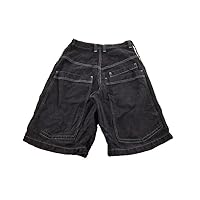 Shorts Pants Hip Hop Retro Skeleton Graphic Streetwear Baggy Denim Gym Gothic Men Basketball Short